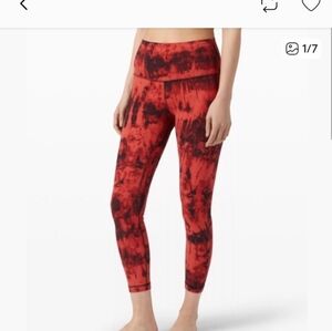 Lululemon Athletica Red and Black Leggings